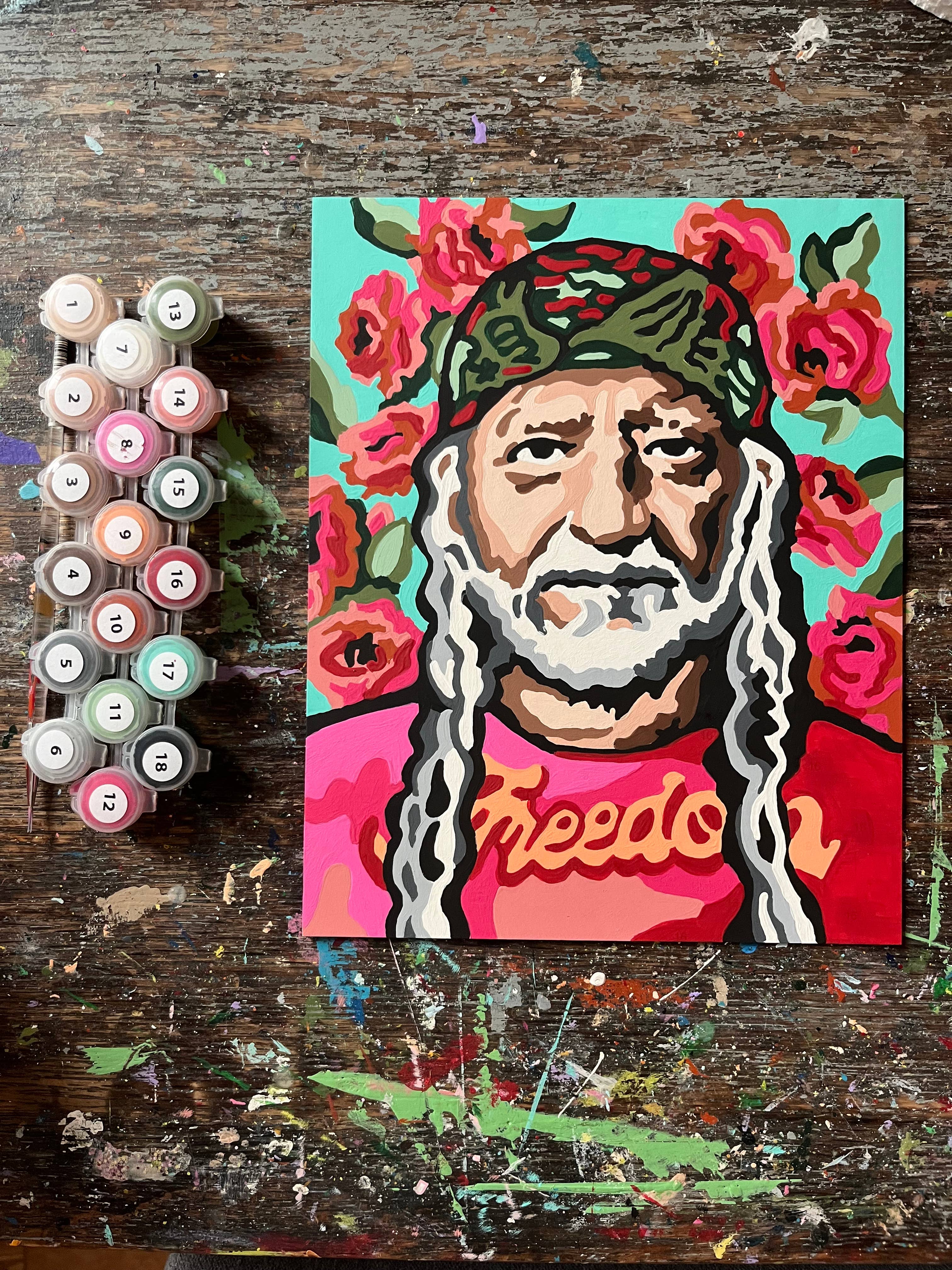 Paint the Town by Numbers - Wholesale DIY Craft Kit - Country Outlaw Paint by Number Kit; 8”x10”; Country Music2