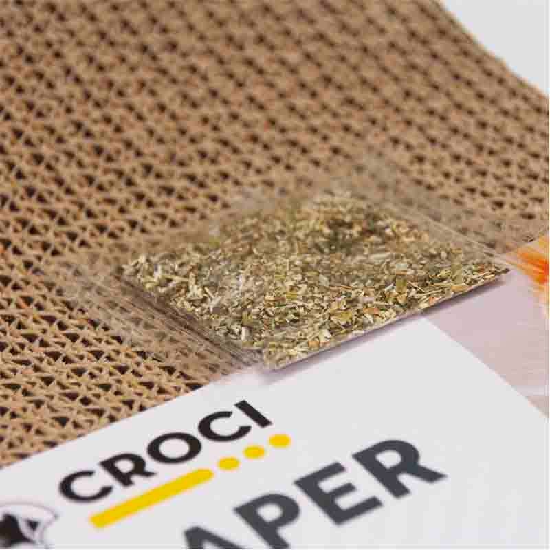 Croci – wholesale Kattkliare - Katt – Kartongklösbräda med kattmynta – vågig med korsmönster2