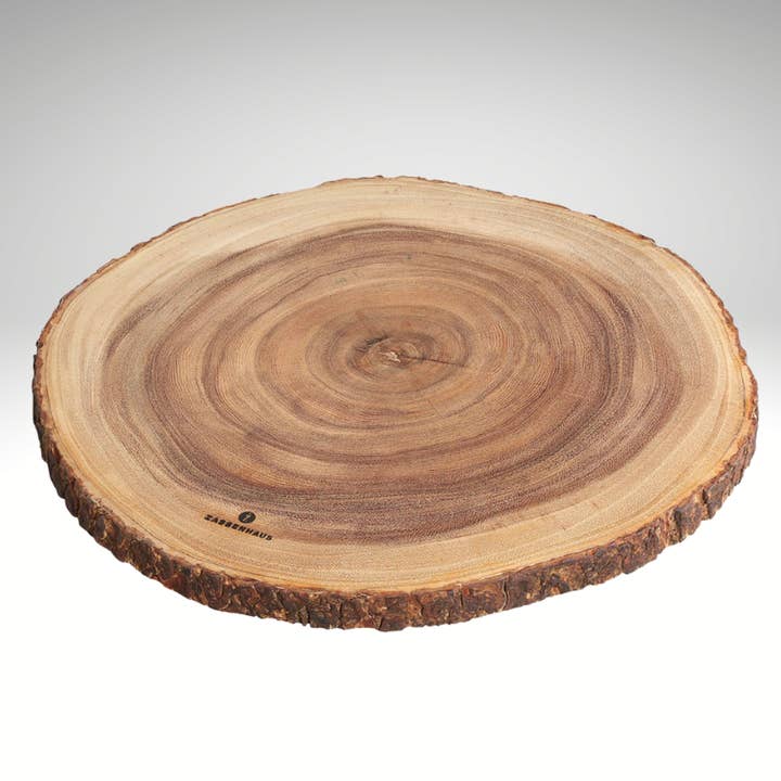 Wood Serving Board, Acacia wood, round, 18" for wholesale by Frieling USA