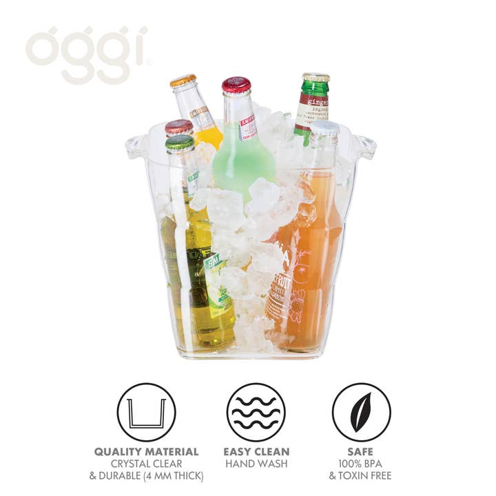 Oggi – wholesale Ice bucket – Ice Bucket - Acrylic, Square (8" x 8" x 9.75")1