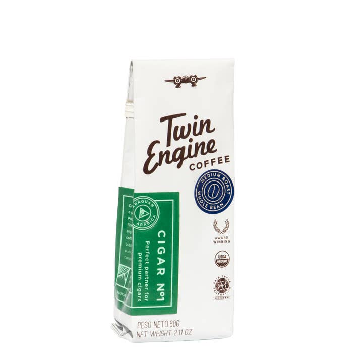 Twin Engine Coffee - Venta al por mayor Café molido - Viajero 1-Pot Café Orgánico Especialidad Feria / Cigarro No.15
