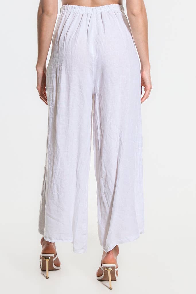 TINA Stephens Italy/Tees By Tina - Vente Pantalon – femme - Pantalon en lin à boutons Gracelynn (PL135)14