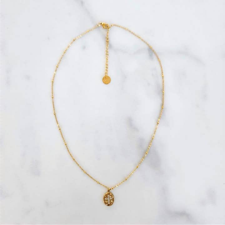 LITCHI - Wholesale Pendant/Charm Necklace - Spirit cross medallion necklace1