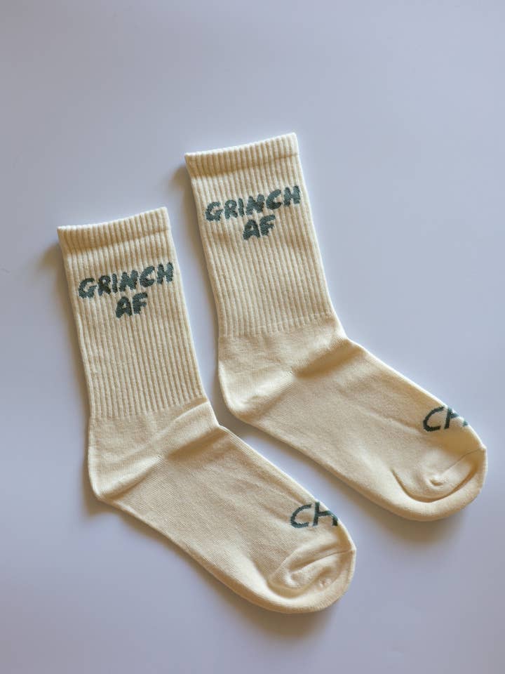 The Cold Hearted Collective - Wholesale Socks - Unisex - Grinch Af Funny Holiday Socks
