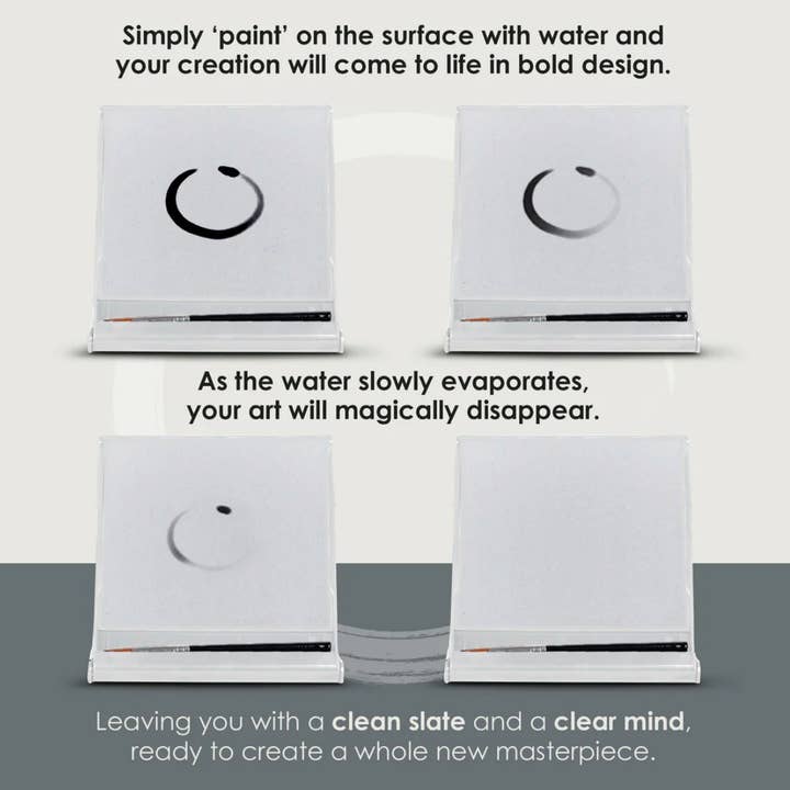 Buddha Board - Wholesale Decorative Tabletop Object - Mini Buddha Board White
