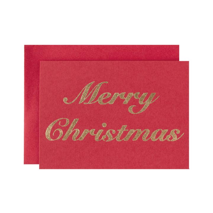 Red Merry Christmas Card for wholesale by Hester & Cook - Stationery