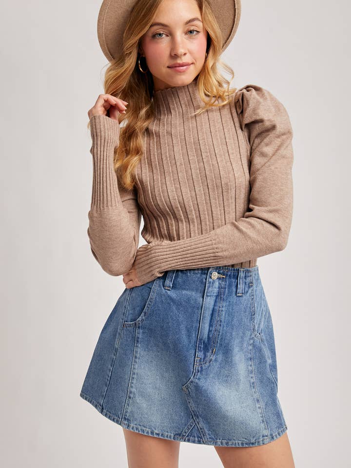 Bluivy - Wholesale Skirt – Women’s - WASHED A-LINE DENIM MINI SKIRT21