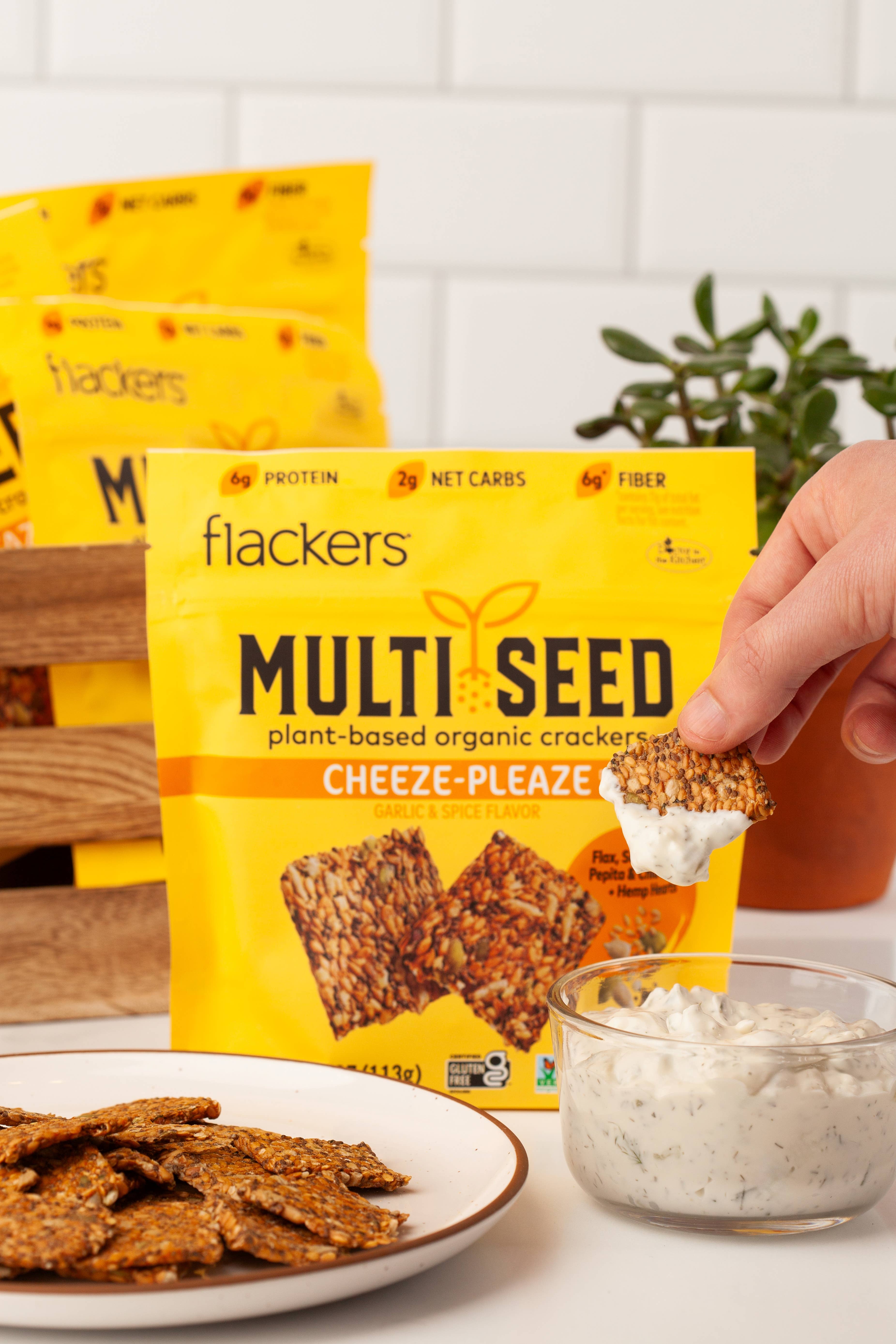 Dr. In The Kitchen, LLC - Vente Biscuit salé - Flackers Crackers Multi-Graines, Cheeze-Pleaze3