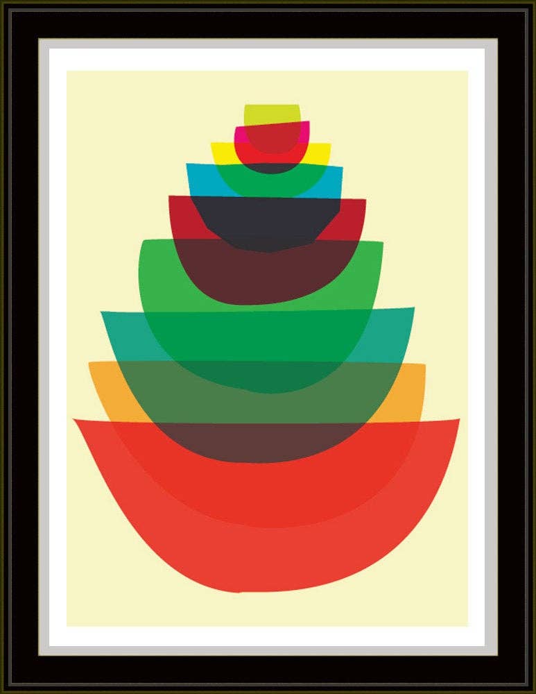 strawberryluna - Wholesale Art Print - Giclee Kitchen Art Print Bowl Stack - Kitchen Print6