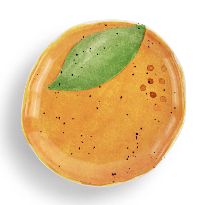 Orange Shaped Ceramic Plate - 5in for wholesale by DEMDACO