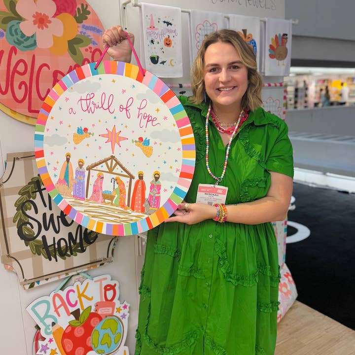 A Thrill of Hope Doorhanger for wholesale by Doodles By Rebekah