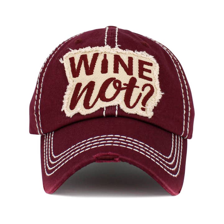 Your Fashion Wholesale - Wholesale Baseball Cap - Women's - Wine Not Hat2