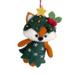 Volpe come ornamento per l'albero di Natale per la vendita all'ingrosso da parte di Santa and friends