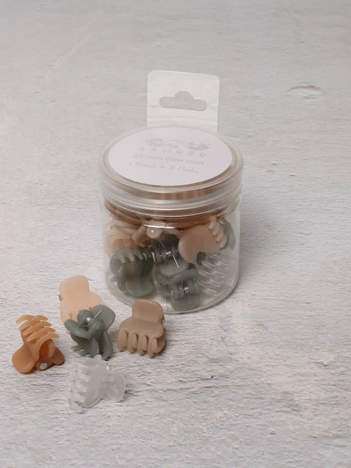 Ruby Beach Frosted Mini Claw Clips for wholesale by BANDED