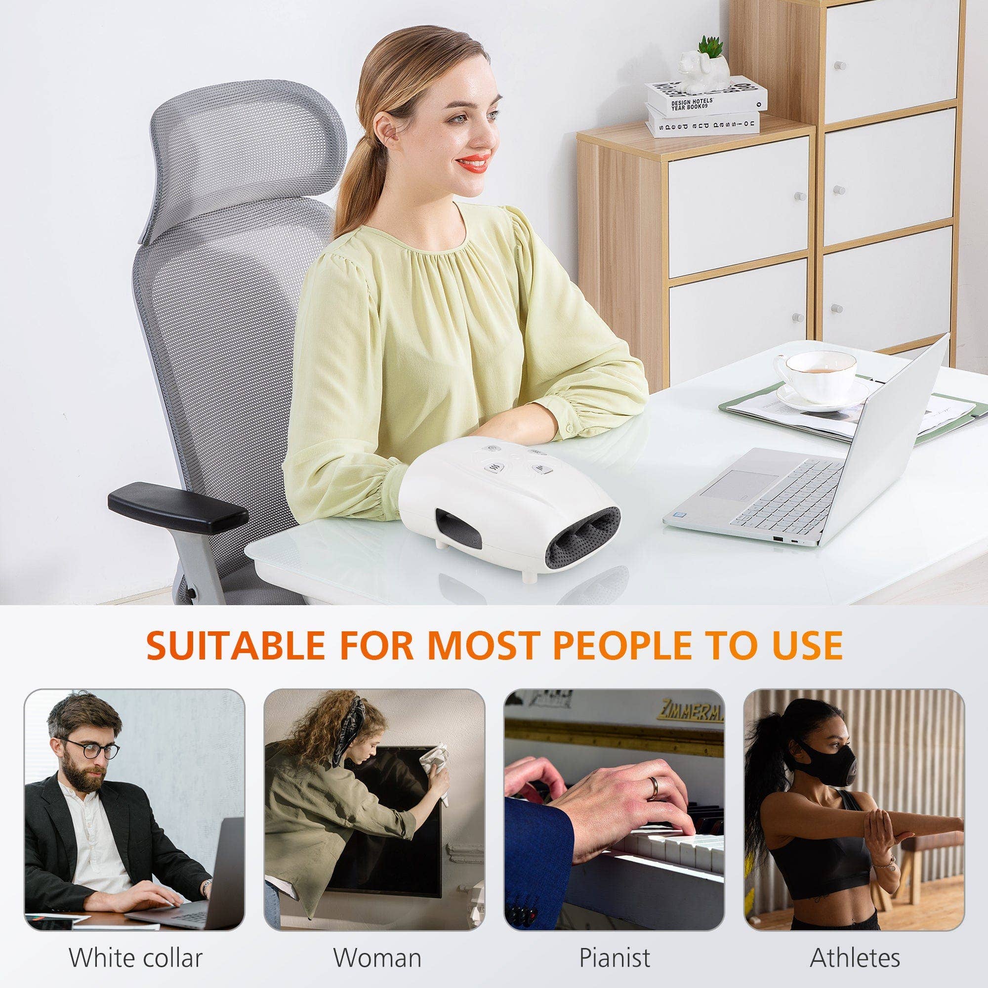 SNAILAX – Großhandel Hand-/Fußmassagegerät – Snailax Handmassagegerät mit Wärme, kabelloses Handmassagegerät für Arthritis, Taubheit der Finger - 4895