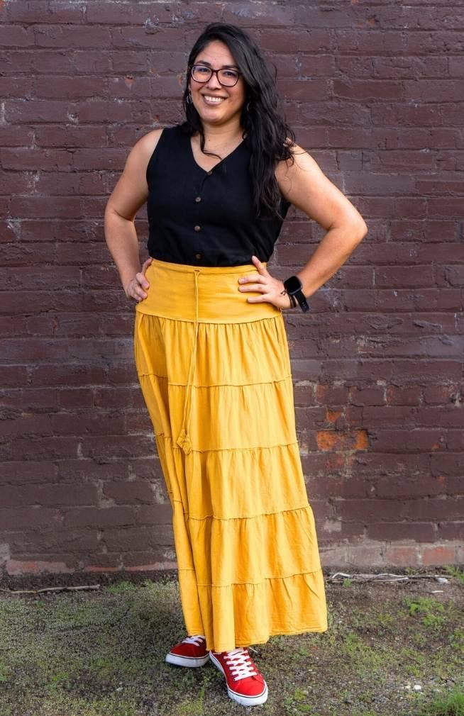 Ganesh Himal Trading - Wholesale Skirt - Women's - Cotton Tiered Maxi Skirt 0