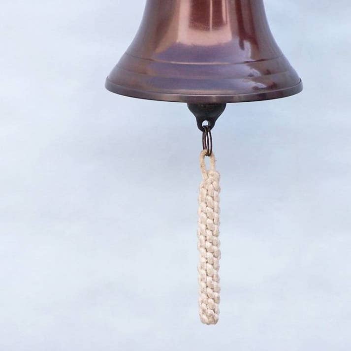 Hampton Ironworks - Vendita all'ingrosso Campane - Campanello per navi da appendere in rame antico, 28 cm