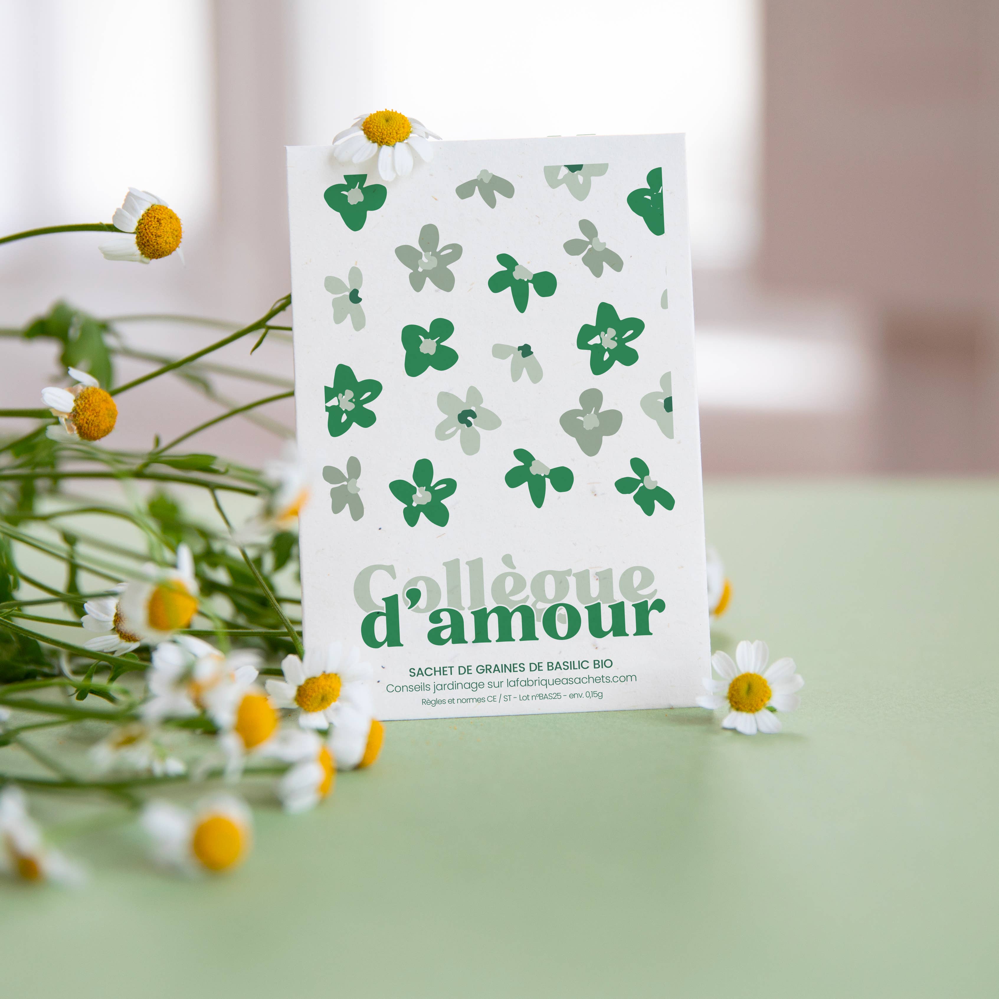 La Fabrique à Sachets - Wholesale Stationery/Notecard Set - Love Colleague - Basil Seeds Packet1
