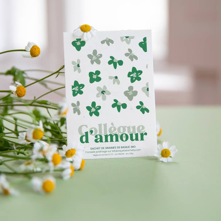 La Fabrique à Sachets - Wholesale Stationery/Notecard Set - Love Colleague - Basil Seeds Packet1