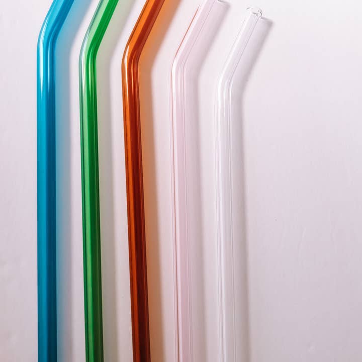 Reusable Bent Glass Straw for wholesale by Infinery