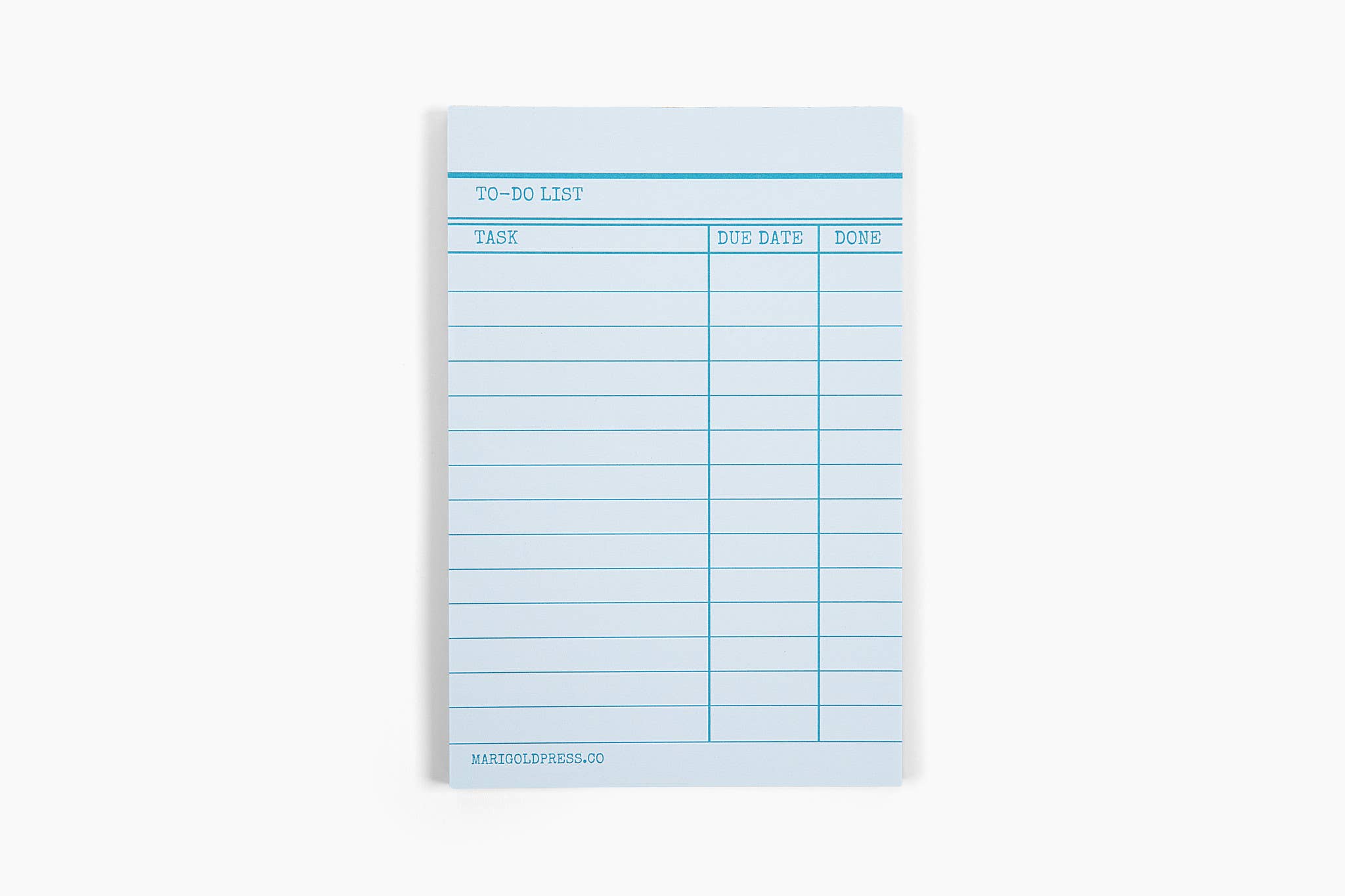 Marigold Press - Wholesale Notepad - Library Card Notepad - Blue1