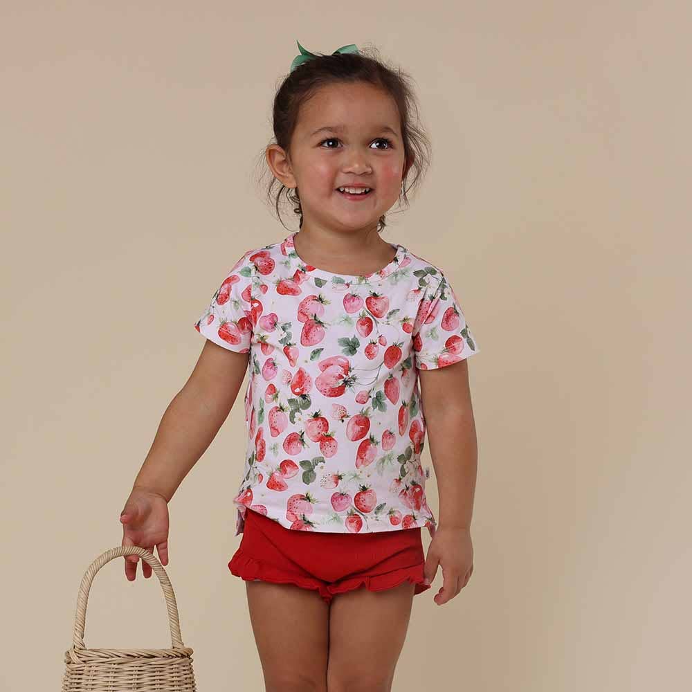 Snuggle Hunny - Wholesale T-Shirt - Kids - Strawberry Organic T-Shirt2