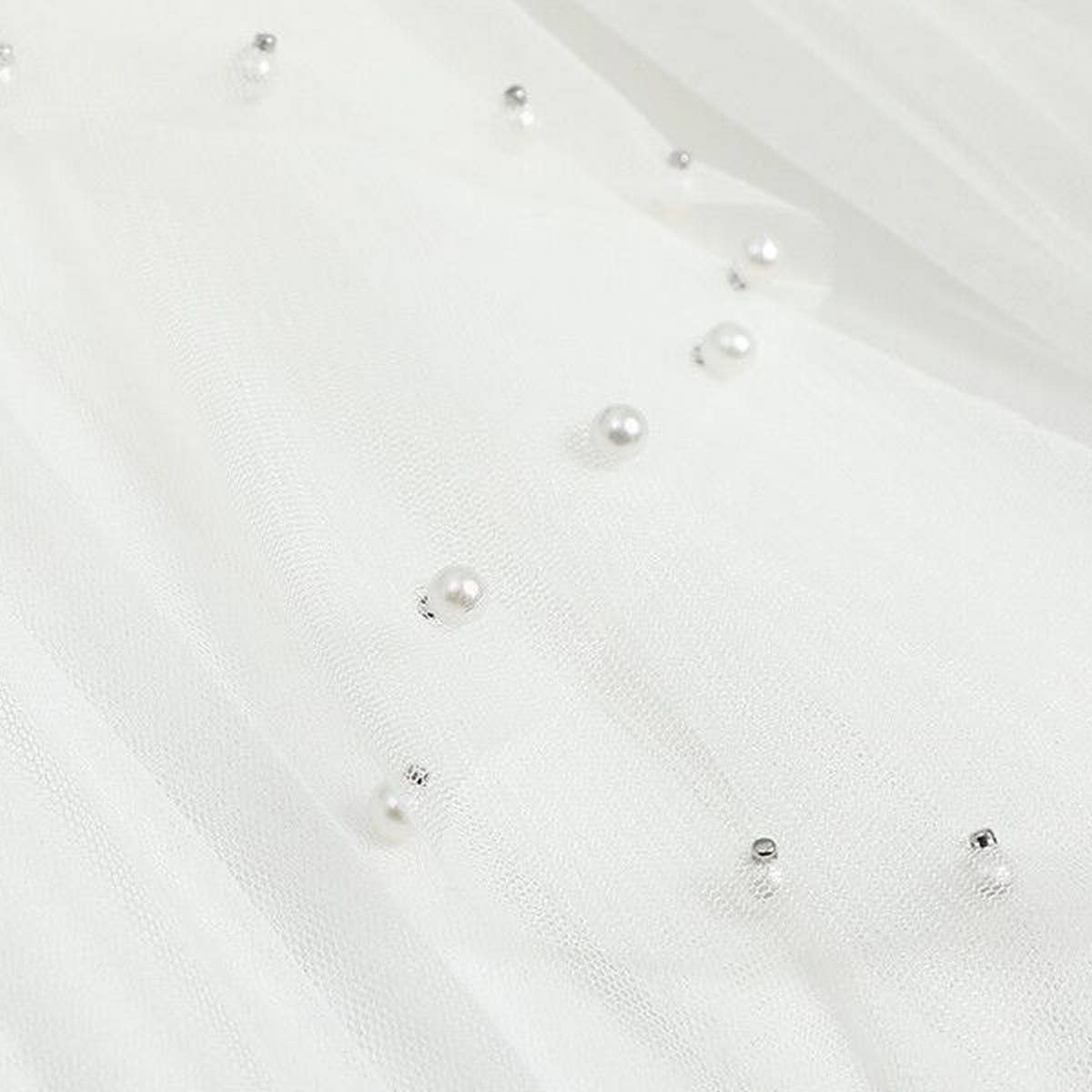 ACCITY - Wholesale Skirt - Women's - BEADED MESH PLEATED SKIRT A LINE TULLE SKIRT_CWBLS039828