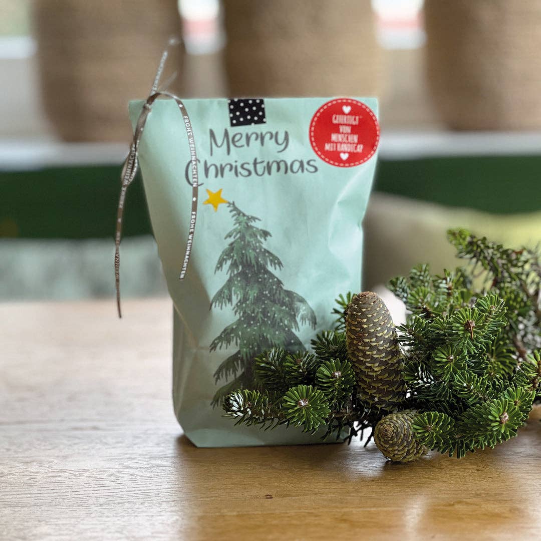 Wunderle GmbH - Venta al por mayor Bolsas de celofán - Feliz Navidad con árbol de abeto6