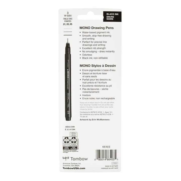 Tombow - Wholesale Pen - MONO Drawing Pens - 3-Pack11