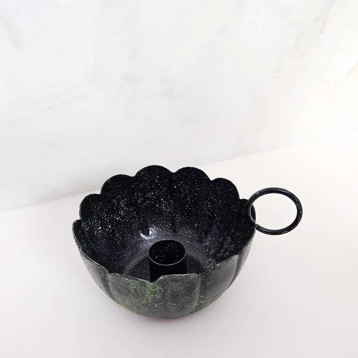 Bohemia Design - Wholesale Candle Holder - Vintage Moss Candle Holder, Scallop