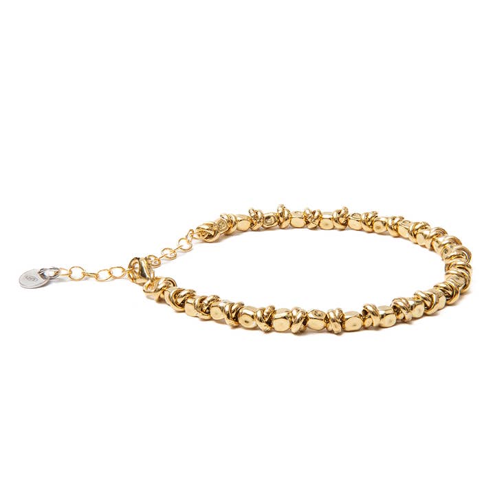 Pulsera Pepitas Y Anillitos Oro 3Mm para venta al por mayor de d'Este