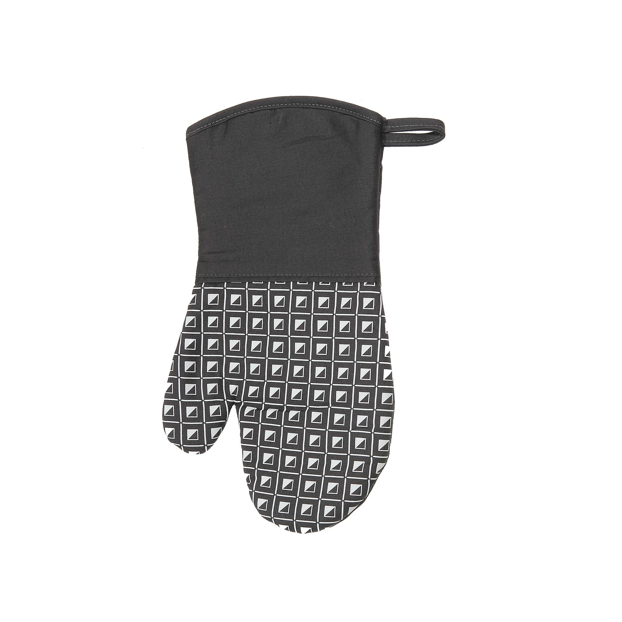 Silicon Print Oven Mitt Geo Gray for wholesale on Faire