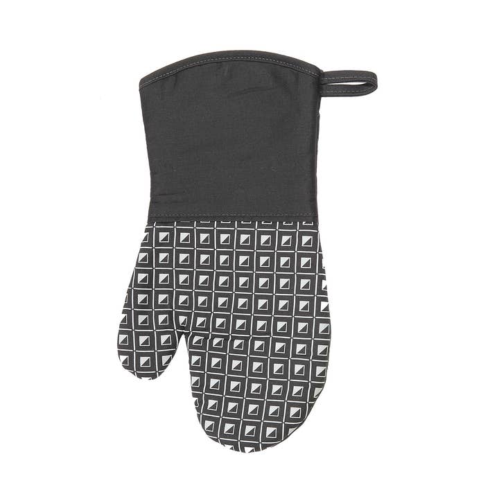 Silicon Print Oven Mitt Geo Gray for wholesale on Faire0