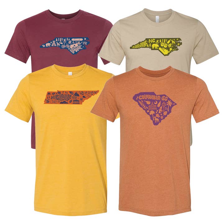 State Shape Short Sleeve Tee for wholesale by Nature Bound Co