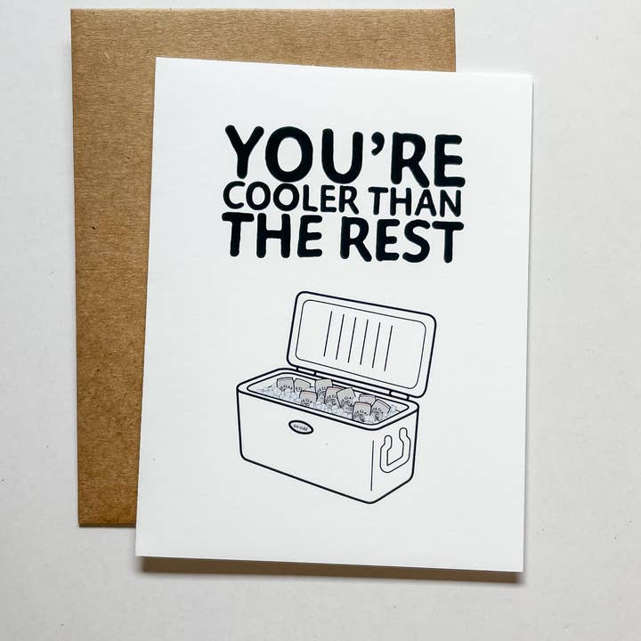 Cooler Than Drinking Funny Humor Greeting Gift Card for wholesale by Iome