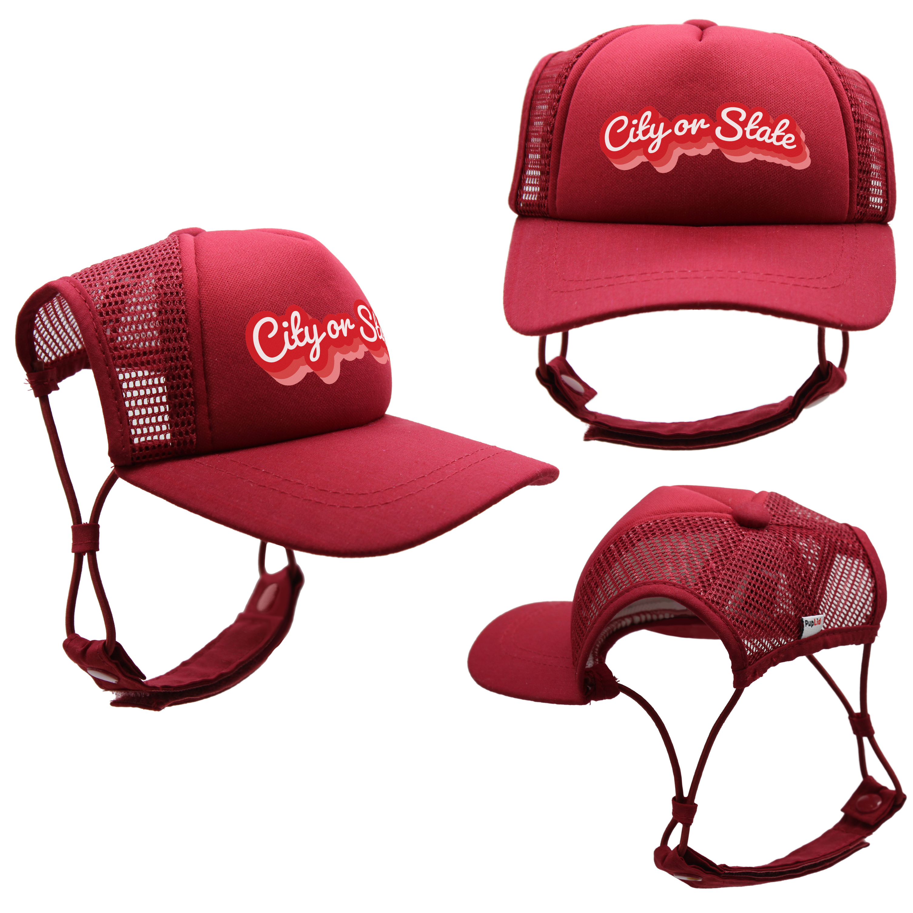 PupLid - Wholesale Pet Hat - Dog - Custom Retro Text | Trucker Hat for Dogs5