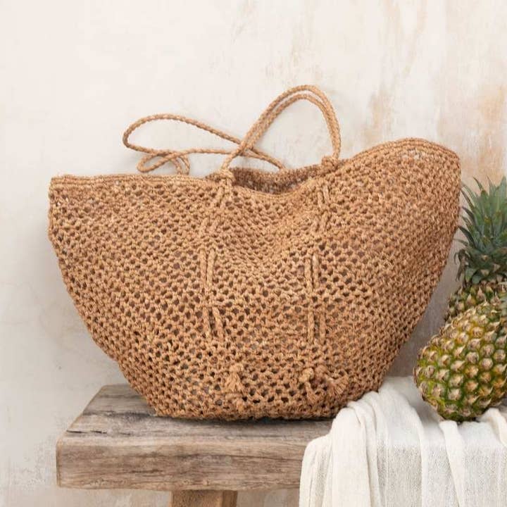 Sinah Raffia Tote Bag for wholesale by ZanatanyConcepts
