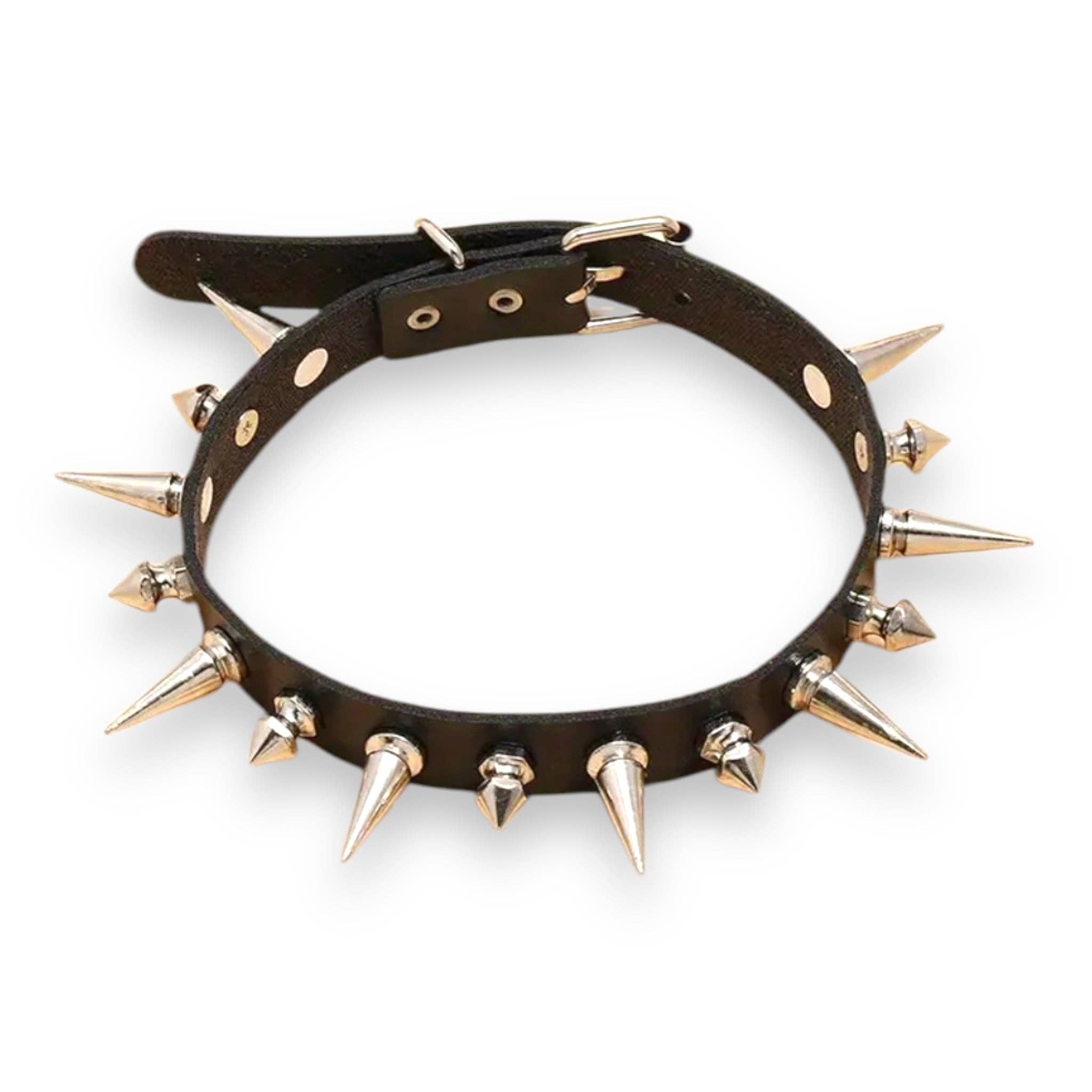 Kinky Pleasure - Wholesale Choker/Collar - Kinky Pleasure - T158 - Extreme Spiked Choker10