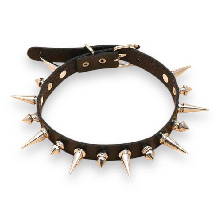 Kinky Pleasure - Wholesale Choker/collar - Kinky Pleasure - T158 - Extreme Spiked Choker10