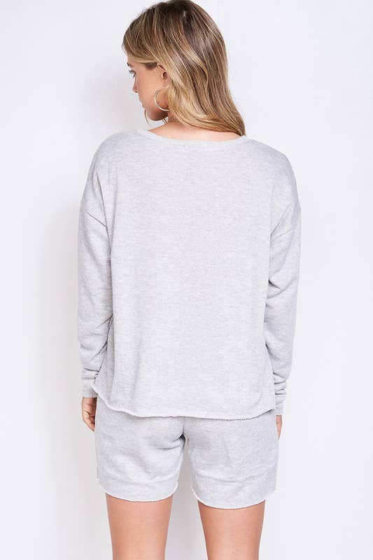 Lemon Tree - Wholesale Lounge Set - Women's - Heart candy print sweatshirt loungewear set2