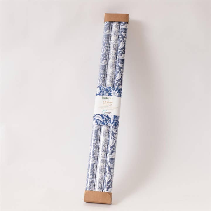 Audrey's Home & Gift - Wholesale Wrapping Paper Roll - Premium Gift Wrap, Blue Block Prints - 3 Roll Ct (Pk/06)6
