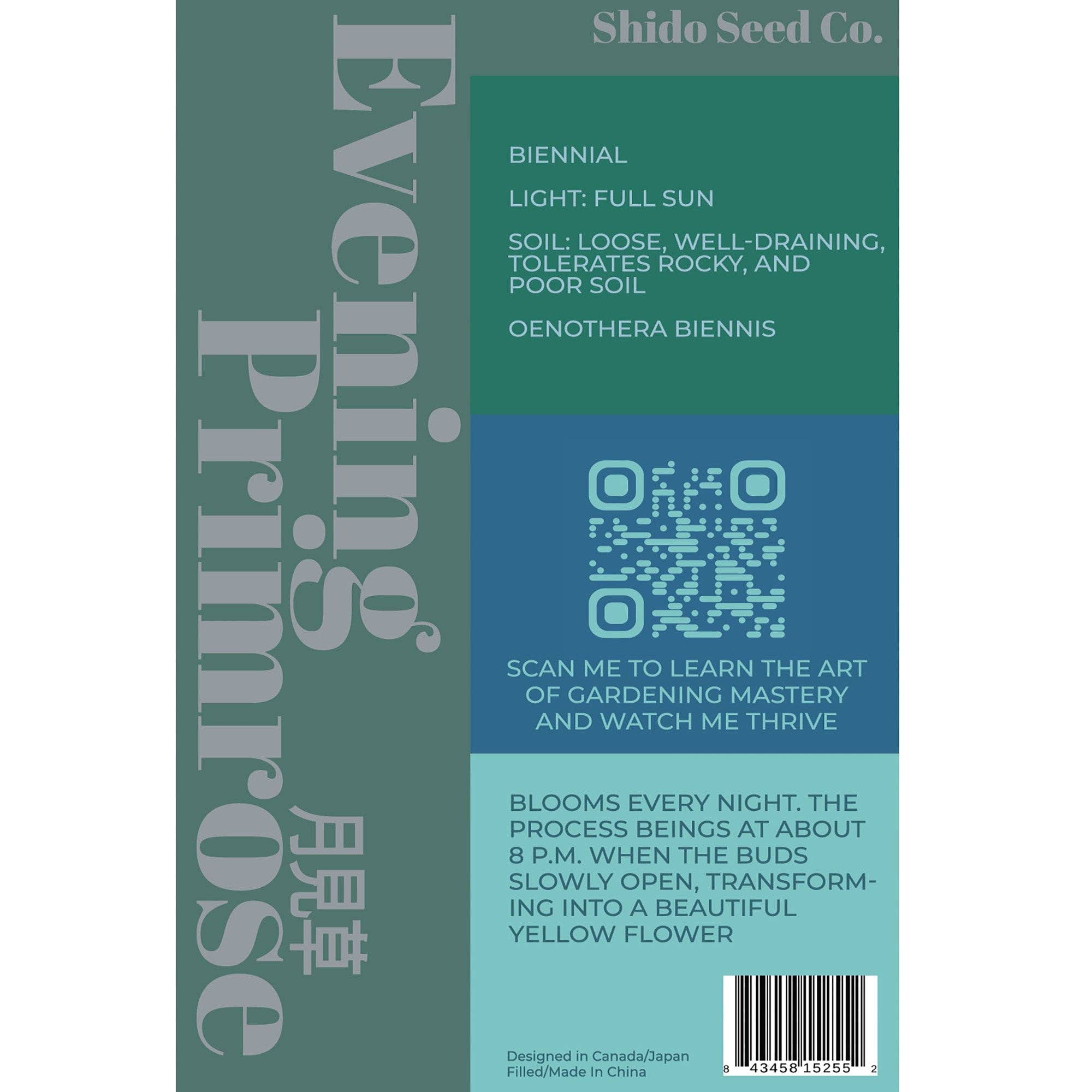 Chive Canada - Wholesale Plant Seeds - Shido Evening Primrose Flower Seed Packet1