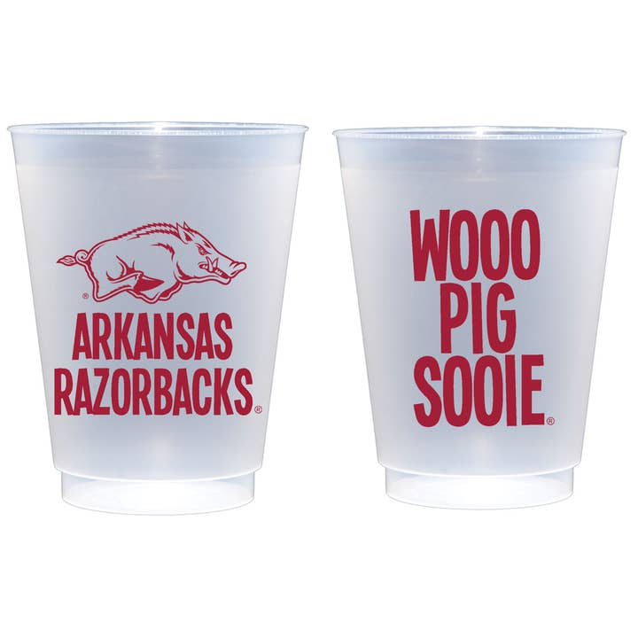 Shatterproof Cup 10 Pack {University of Arkansas Wooo Pig} for wholesale by Two Funny Girls