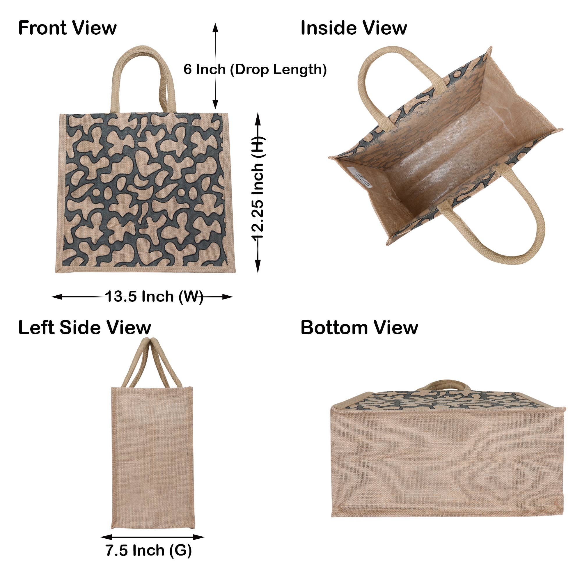 ecojutebags - Wholesale Tote Bag - Women's - Printed Jute Tote Bag – Eco-Friendly & Reusable Shopping Bag2