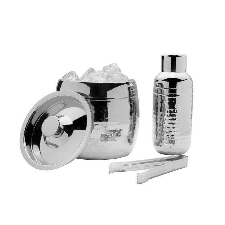 Lifetime Brands Silverwarehouse - Wholesale Bar Tool - Mikasa 3-piece Stainless Steel Hammered Bar Set1