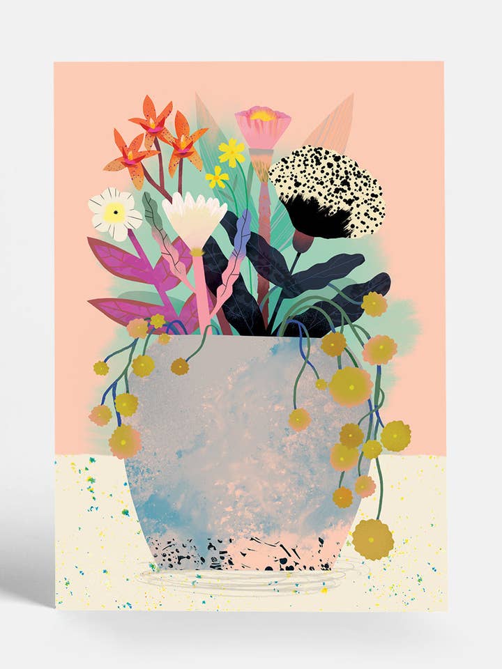Flower Bunch Peach | Postcard for wholesale by Sunny Beast