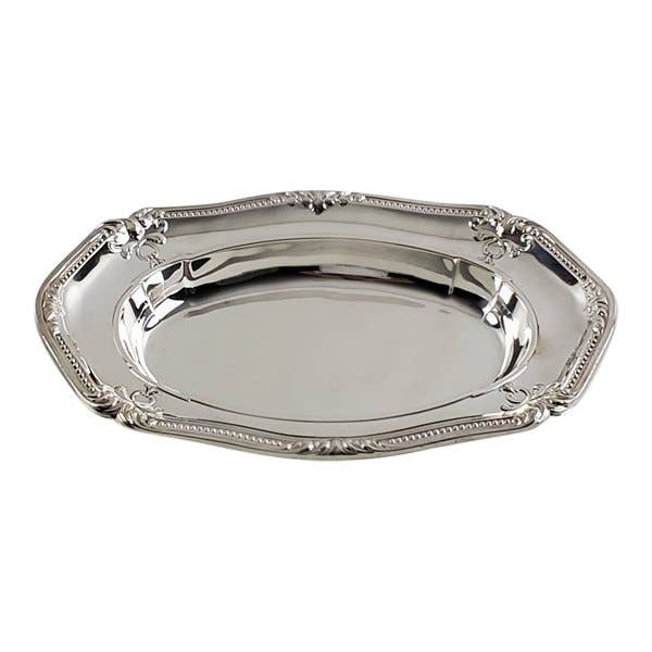 Plat à pain ovale élaboré en argent vers 1950. NUMÉRO DE RÉFÉRENCE : A226. pour la vente par Corbell Silver