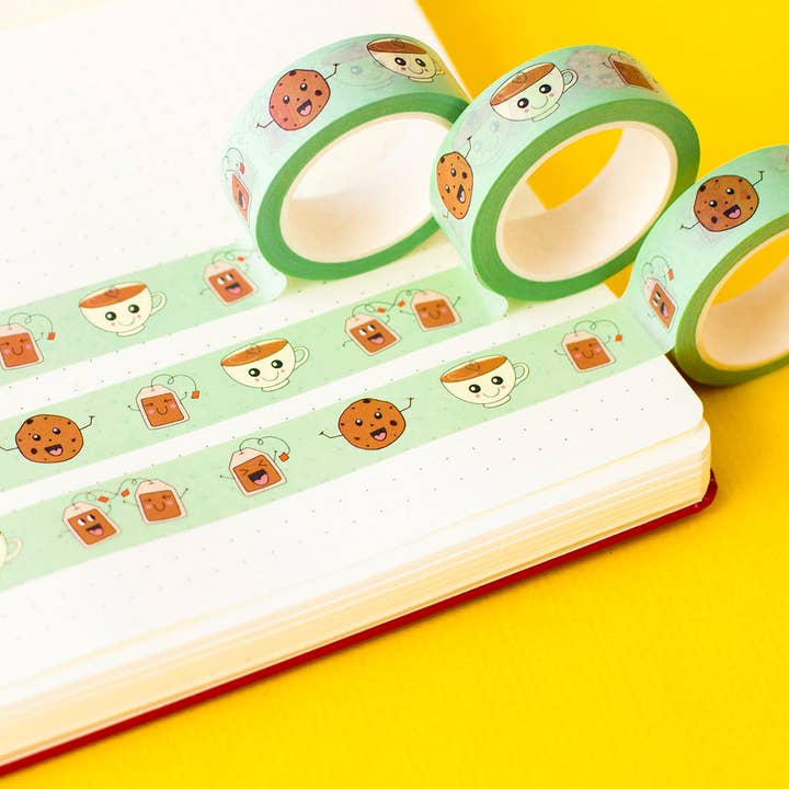 Par-TEA Cute Decorative Washi Tape for wholesale by fizzi-jayne
