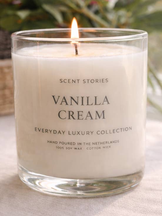 Vanillecreme Sojakerze – Handgemacht 250g für den Großhandel von SCENT STORIES by Joanna