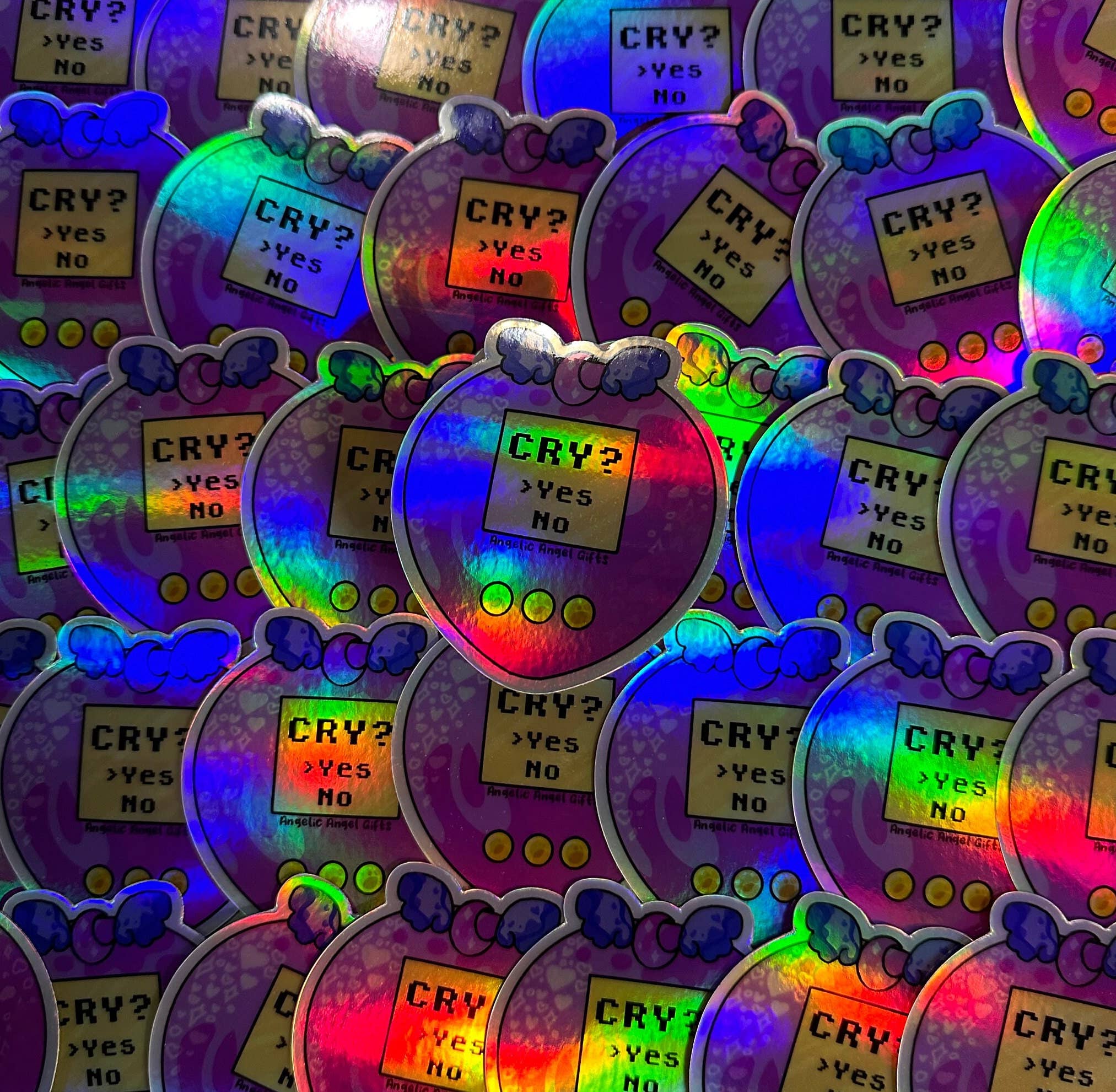 Angelic Angel Gifts - Wholesale Sticker - Retro Gamer Holographic Sticker For Water Bottle5